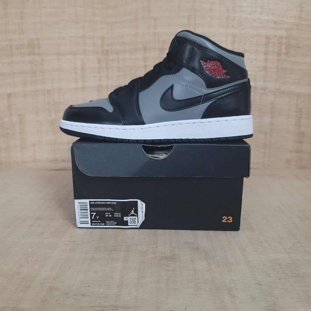 Nike Air Jordan 1 Mid (GS) Sneakers Shadow Black Gray
